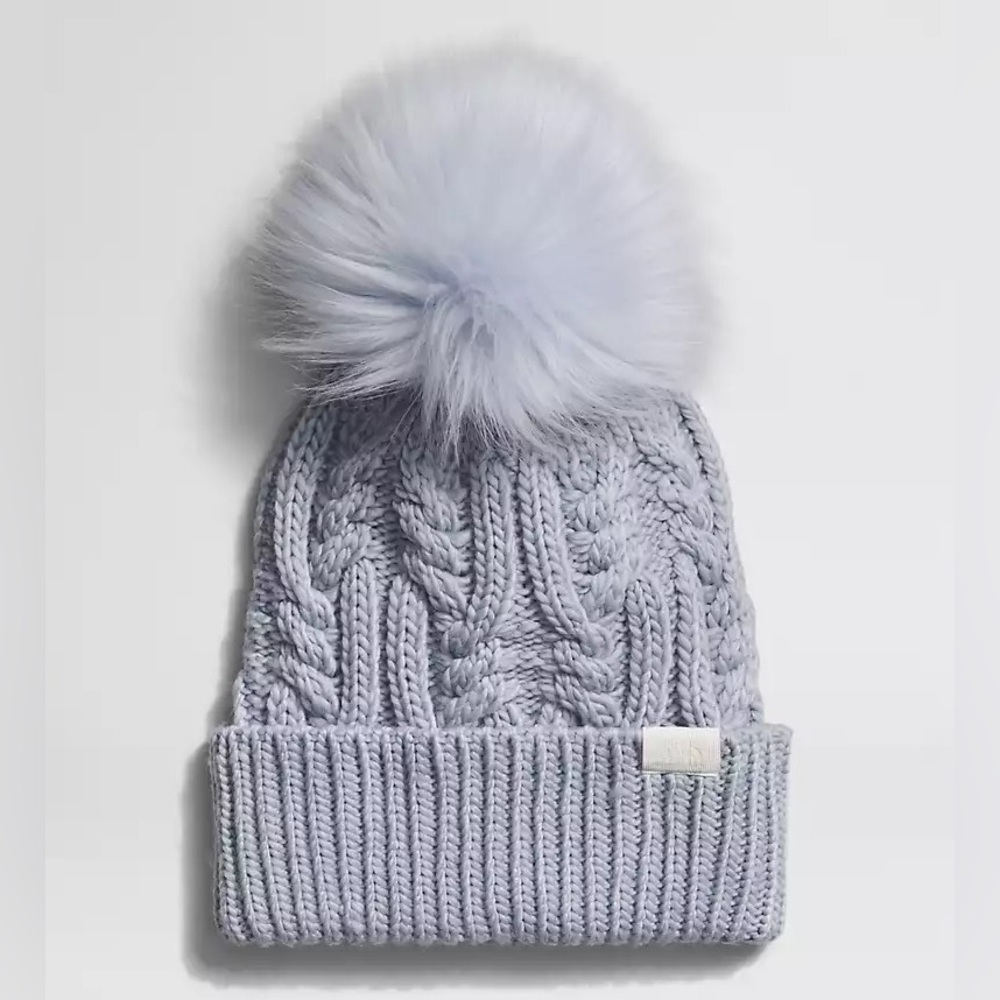The north ace women’s oh mega fur Pom beanie blue
